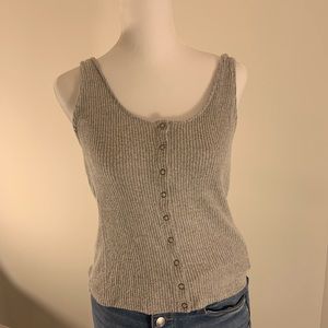 Size small grey American Eagle buttoned tank top